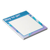 Moderner Lehrer Blau Lila gestrichen Moderne Notizblock (angewinkelt)