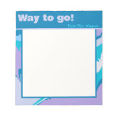 Moderner Lehrer Blau Lila gestrichen Moderne Notizblock (Vorderseite)