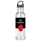Moderner Lehrer Red Apple Custom Grade Personalisi Edelstahlflasche (Vorderseite)