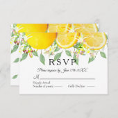 Moderner Lemon Boho Summer Wedding RSVP (Vorne/Hinten)