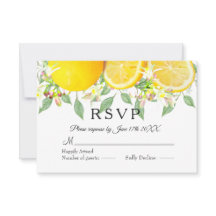Moderner Lemon Boho Summer Wedding RSVP