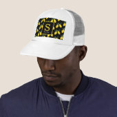 Moderner Lemon Citrus Monogram Name Trucker Hat Truckerkappe (Beispiel)