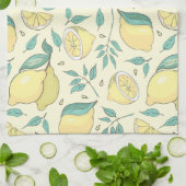 Moderner Lemon Citrus Sommer gelb Personalisiert A Geschirrtuch (Gefaltet)