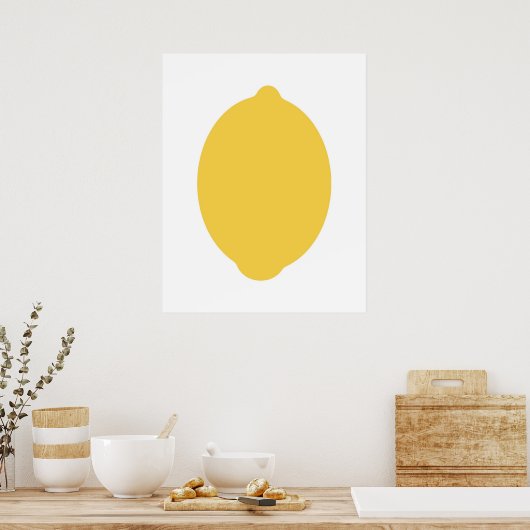 Moderner Lemon-Druck Poster (Küche)