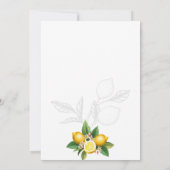 Moderner Lemon Garden | Einladung der Babydusche (Rückseite)