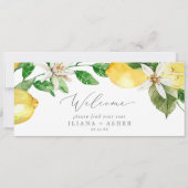 Moderner Lemon Garden Hanger Seating Chart Header (Rückseite)