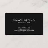 Moderner Leopard & Black Glitzer Salon & Wellness- Treuekarte (Rückseite)