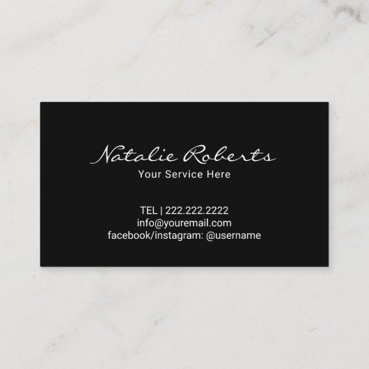 Moderner Leopard & Black Glitzer Salon & Wellness- Treuekarte (Rückseite)