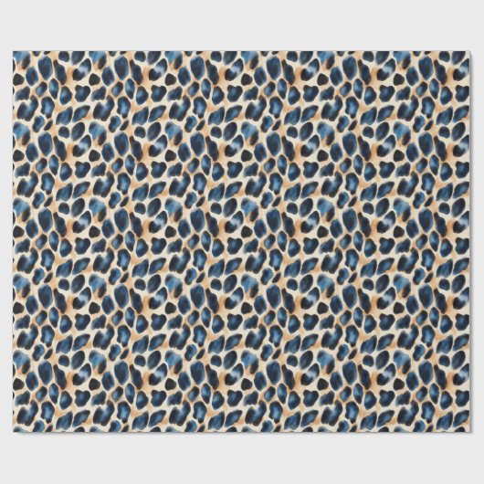 Moderner Leopard Design Wasserfarbenstil Geschenkpapier (Flach)