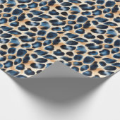 Moderner Leopard Design Wasserfarbenstil Geschenkpapier (Ecke)