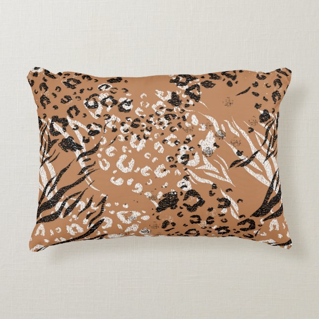 Moderner Leopard. Muster. Hintergrund. Die wilde N Dekokissen (Vorderseite)