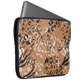 Moderner Leopard. Muster. Hintergrund. Die wilde N Laptopschutzhülle (Vorne Rechts)