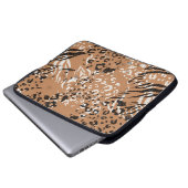 Moderner Leopard. Muster. Hintergrund. Die wilde N Laptopschutzhülle (Vorne Knopf)