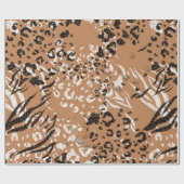 Moderner Leopard. Muster. Hintergrund. Wildnis. Geschenkpapier (Flach)