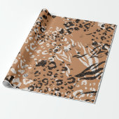 Moderner Leopard. Muster. Hintergrund. Wildnis. Geschenkpapier (Ungerollt)
