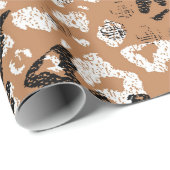 Moderner Leopard. Muster. Hintergrund. Wildnis. Geschenkpapier (Rolleneckpunkt)