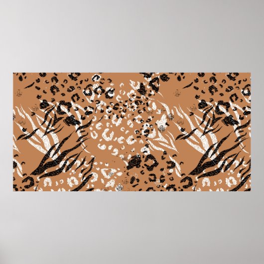 Moderner Leopard. Muster. Hintergrund. Wildnis. Poster (Vorne)
