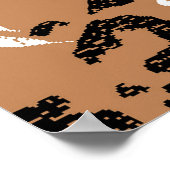 Moderner Leopard. Muster. Hintergrund. Wildnis. Poster (Ecke)