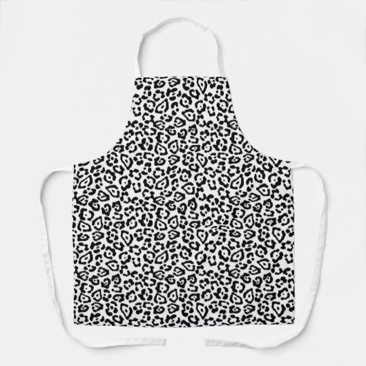 Moderner Leopard Print Pattern Haar Stylist Salon Schürze (Vorderseite)