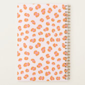 Moderner Leopard Print Pink Orange Weekekly Planne Planer (Rückseite)