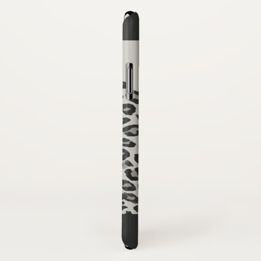 Moderner Leopardendruck in Schwarz/Weiß Case-Mate iPhone Hülle (Hinten/Rechts)