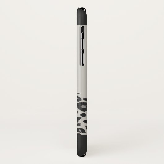 Moderner Leopardendruck in Schwarz/Weiß Case-Mate iPhone Hülle (Hinten/Links)