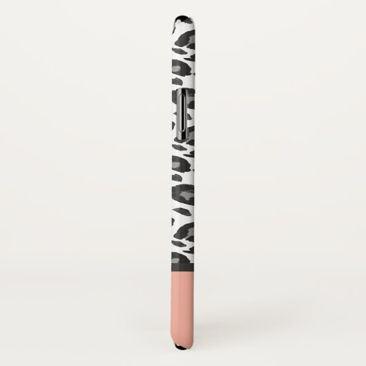 Moderner Leopardendruck in Schwarz/Weiß Case-Mate iPhone Hülle (Hinten/Rechts)