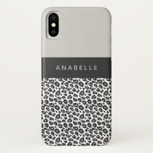 Moderner Leopardendruck in Schwarz/Weiß Case-Mate iPhone Hülle