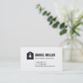 Moderner Leuchtmittel-Haus Icon Electrical Visitenkarte (Stehend Vorderseite)