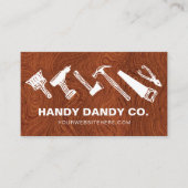 Moderner Lieferant für Holzkörner Handyman Tools Visitenkarte (Vorderseite)