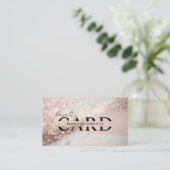 Moderner, Lightpink-Gold-Glitzer Salon, 10 - Begleitkarte (Stehend Vorderseite)