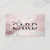 Moderner, Lightpink-Silver-Glitzer Salon, 10 - Begleitkarte (Vorderseite)