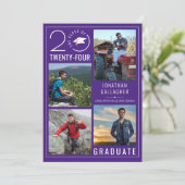 Moderner Lila Abschluss 4 Foto Ankündigung (Stehend Vorderseite)