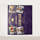 Moderner Lila Abschluss 4 Foto Stand Hintergrund Wandteppich (Vorderseite)