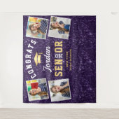 Moderner Lila Abschluss 4 Foto Stand Hintergrund Wandteppich (Vorderseite)