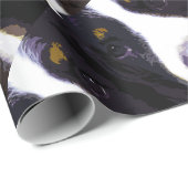 moderner lila Bernese Gebirgshund Geschenkpapier (Rolleneckpunkt)