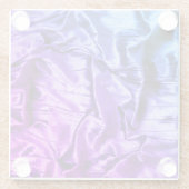 Moderner Lila, blauer Velvet-Untersetzer Glasuntersetzer (Rückseite)