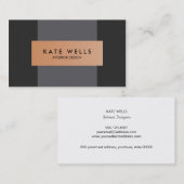 Moderner Lila Farbblock-Designer für Kupfer und Du Visitenkarte (Vorne/Hinten)