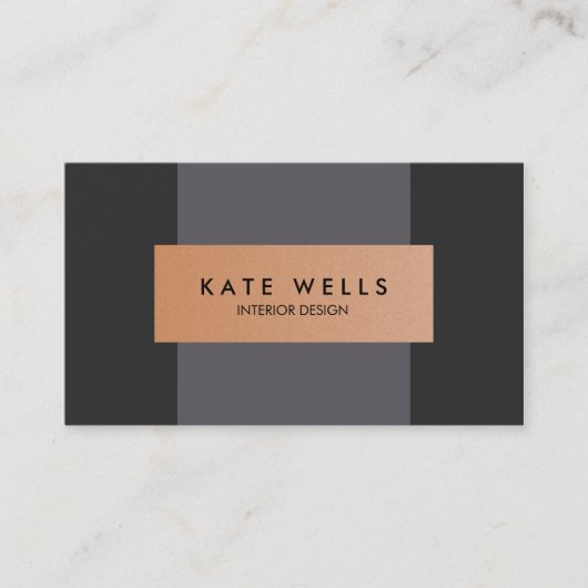 Moderner Lila Farbblock-Designer für Kupfer und Du Visitenkarte (Vorderseite)