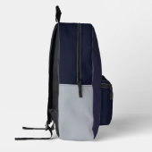 Moderner Lila Farbblock-Individuelle Name Bedruckter Rucksack (Links)