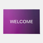 Moderner Lila Farbton Ombre & bearbeitbarer Weißte Fußmatte (Vorderseite)