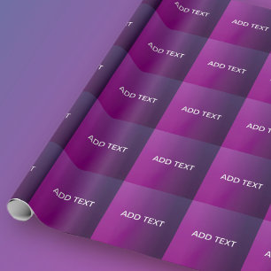 Moderner Lila Farbton Ombre & bearbeitbarer Weißte Geschenkpapier