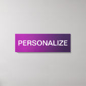 Moderner Lila Farbton Ombre & bearbeitbarer Weißte Leinwanddruck (Vorderseite)