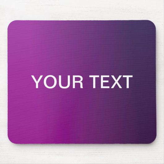 Moderner Lila Farbton Ombre & bearbeitbarer Weißte Mousepad (Vorne)