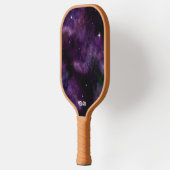 Moderner Lila Galaxie-Nebula-Individuelle Name Pickleball Schläger (Links)