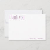 Moderner Lila geometrischer Abschluss Dankeskarte (Vorderseite)