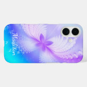 Moderner, Lila, Girl-Abstrakter Schmetterling-Name Case-Mate iPhone Hülle (Rückseite (Horizontal))