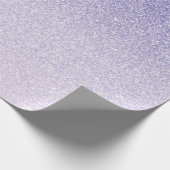 Moderner Lila Glitzer Glitzern Personalisiert Name Geschenkpapier (Ecke)