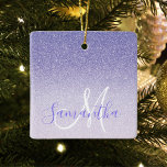 Moderner Lila Glitzer Glitzern Personalisiert Name Keramikornament<br><div class="desc">Unsere Kollektion moderner und glamouröser Produkte stellt sich vor: "Moderner Lila Glitzer Glitzern Personalisiert Name". Diese auffälligen Gegenstände sind so konzipiert, dass sie Ihrem Leben eine Touch von Eleganz und Personalisierung verleihen. Mit einem faszinierenden lila Glitzer- und Glitzern-Motiv sind unsere Produkte perfekt für diejenigen, die ein wenig Liebe in ihrem...</div>