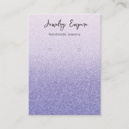 Moderner Lila Glitzer Glitzern verdienen Visitenkarte (Vorderseite)